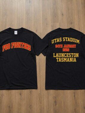 Foo fighters Tasmania Tour 2026 Concert T-Shirt Black